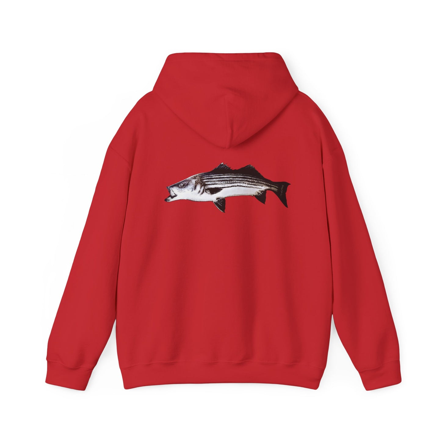 Tail-whip Striped bass 'striper' hooded sweatshirt