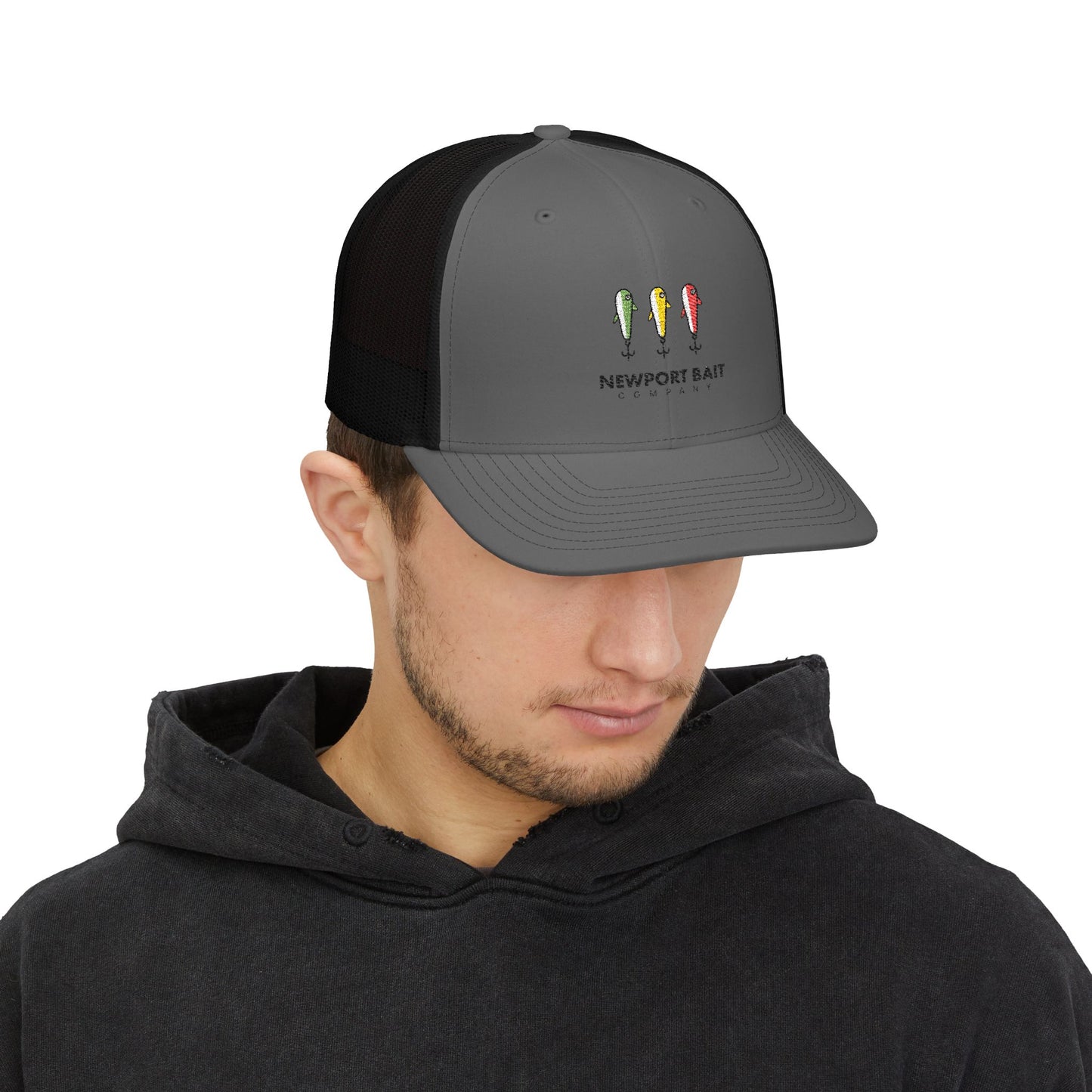 Newport Bait Company Snapback Trucker Cap (Embroidery)