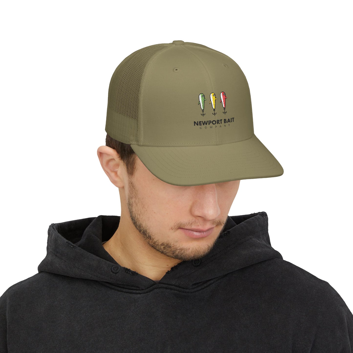 Newport Bait Company Snapback Trucker Cap (Embroidery)