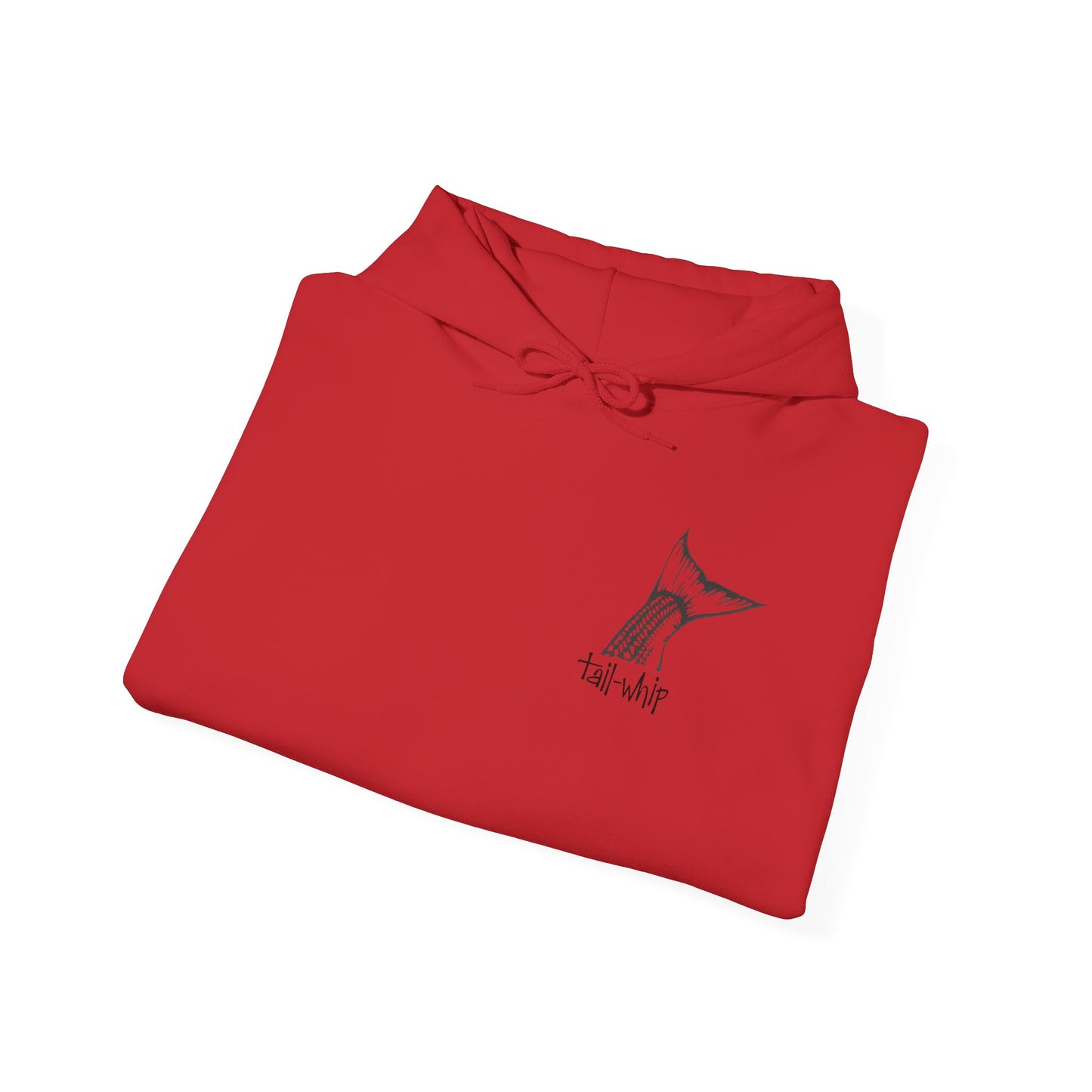 Tail-whip Striped bass 'striper' hooded sweatshirt