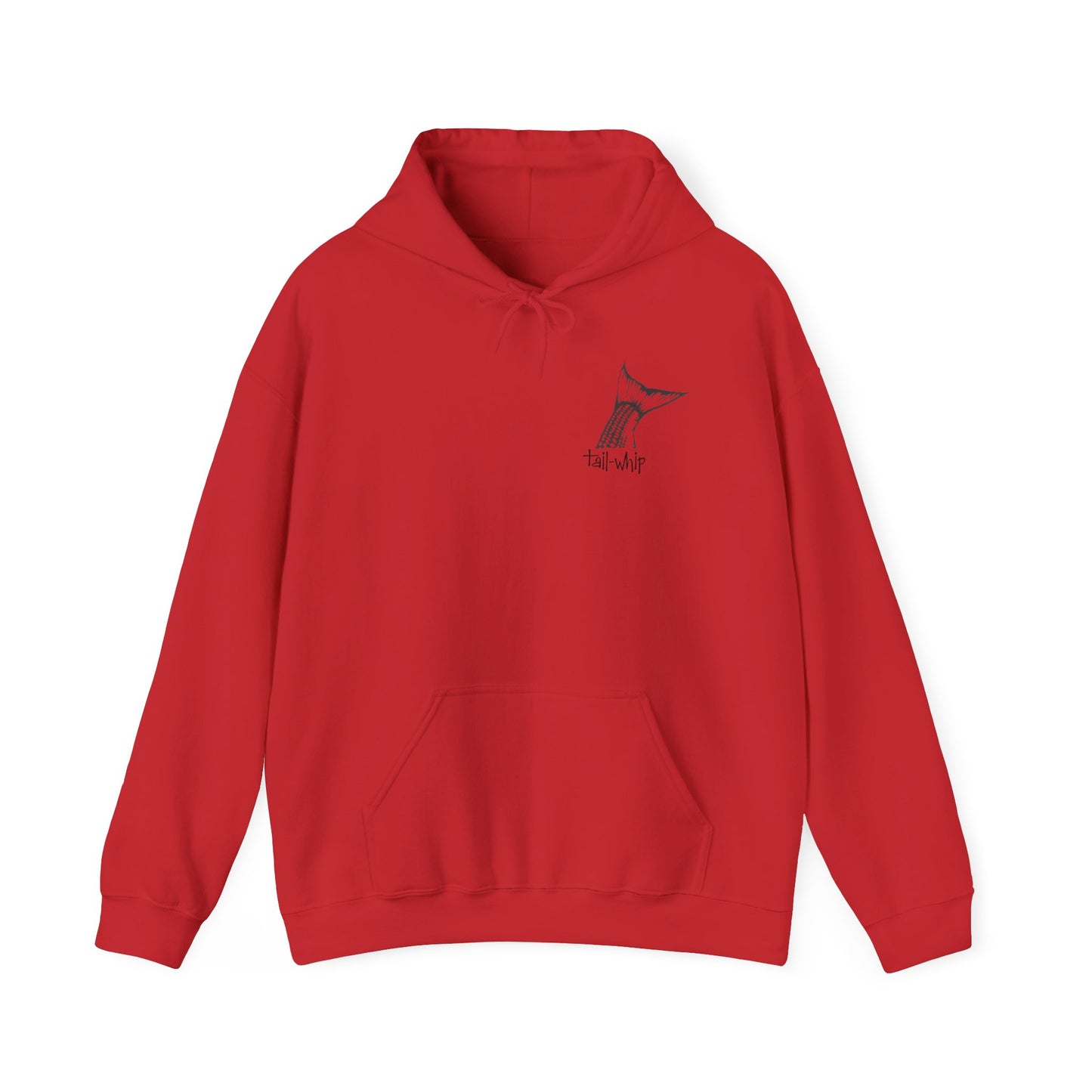 Tail-whip Striped bass 'striper' hooded sweatshirt