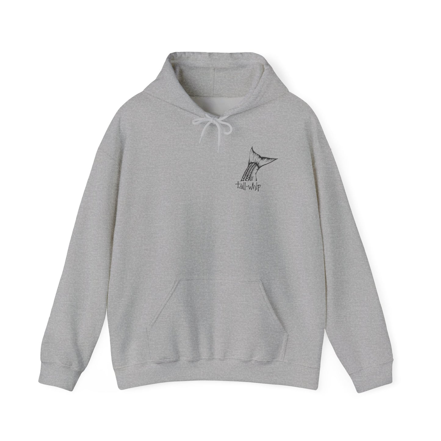 Tail-whip Striped bass 'striper' hooded sweatshirt
